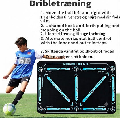 ⚽ Fodboldtræningsmåtte til alle niveauer, skridsikker og lydløs