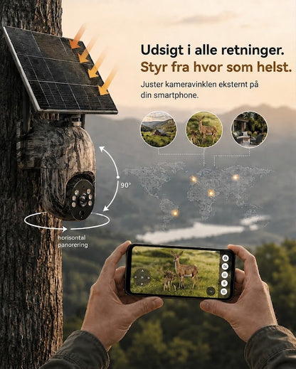 SolarWatch 360 Camo - Soldrevet trådløst overvågningskamera