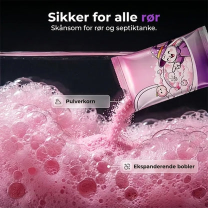 Skummende toiletrensepulver