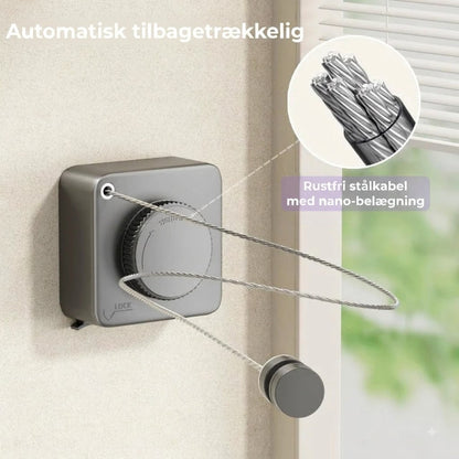 Pladsbesparende tørresnor