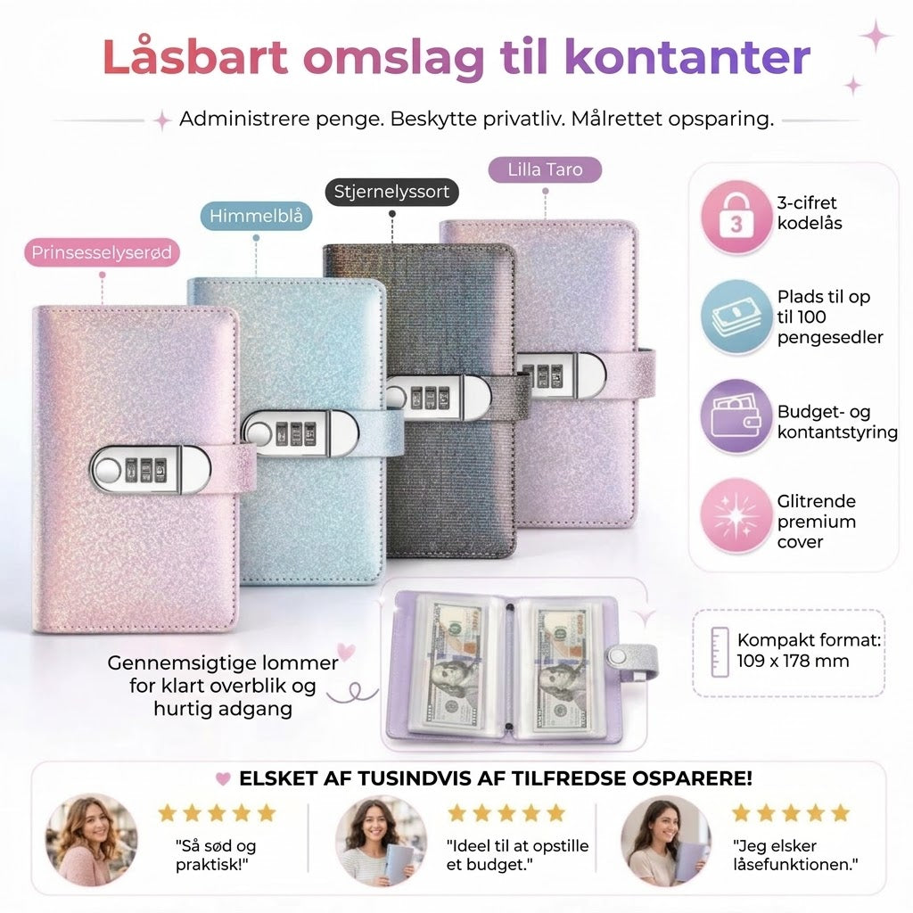 Budgetbinder med Kodelås | Sparemappe