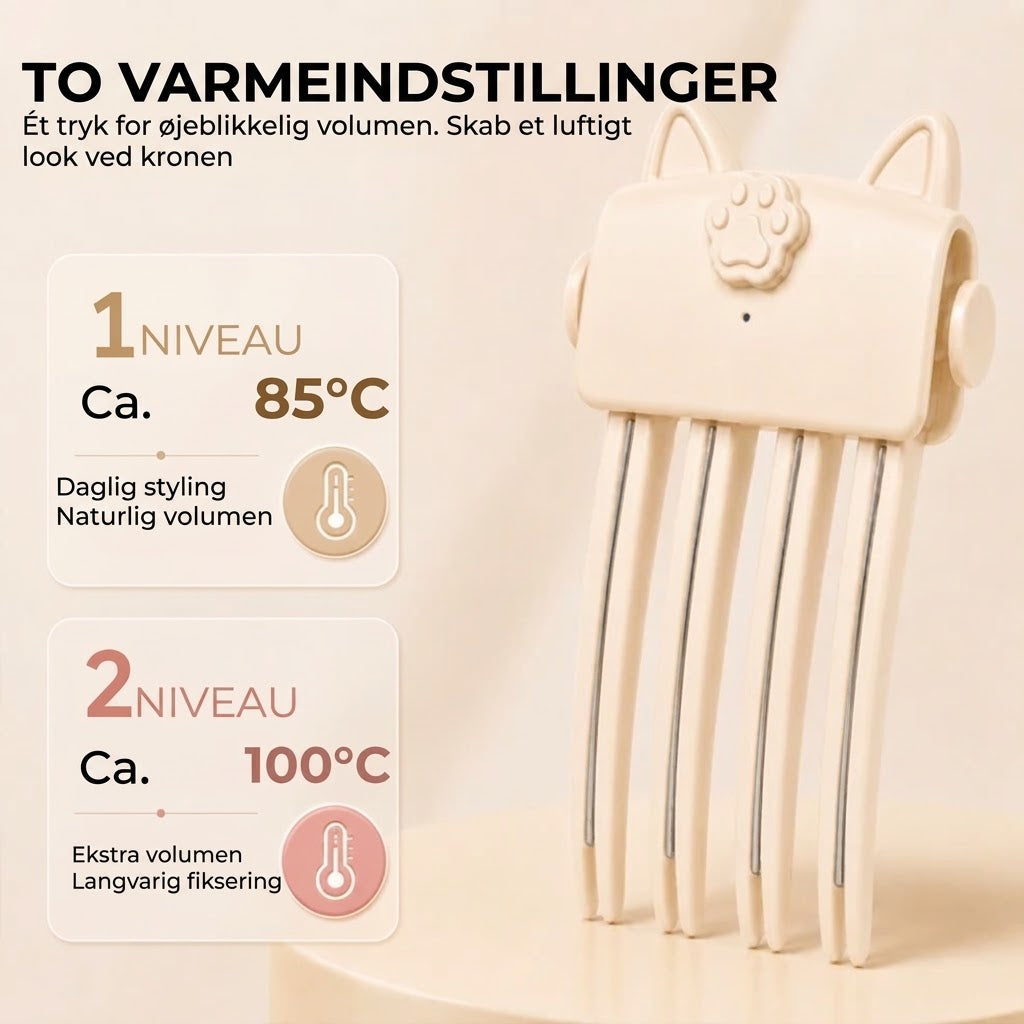 Opvarmet Volumenkam til Hår