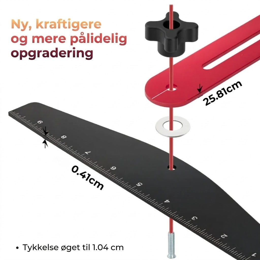 Sammenklappelig trappemåler i aluminium
