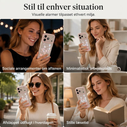 ⏰ Lysende LED-Mobilcover med Sommerfugl | Selvlysende