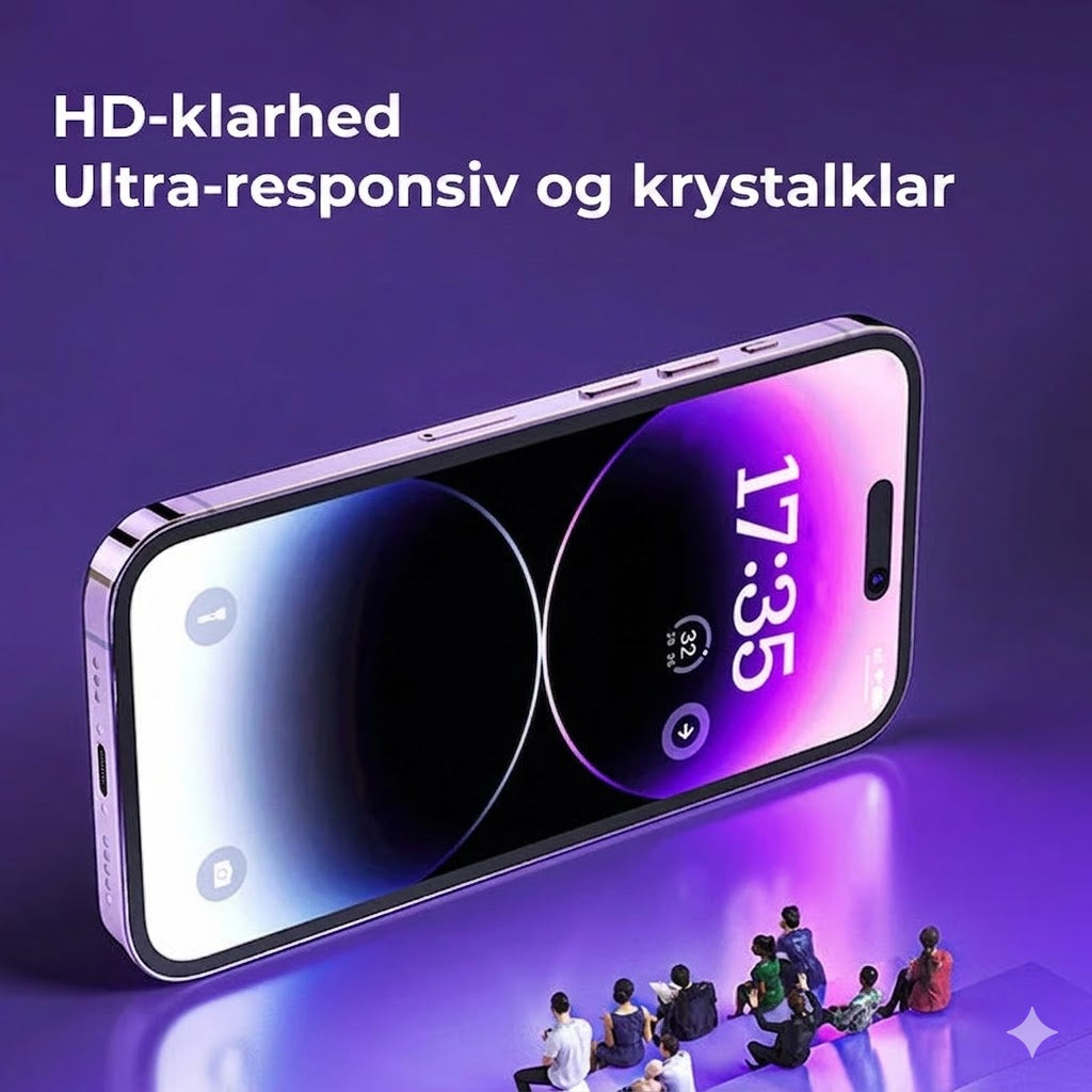 iPhone Beskyttelsessæt – Støvfri Skærmbeskyttelse i Hærdet Glas