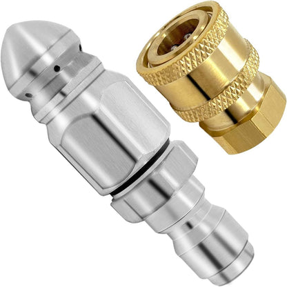 🔩   Kloakrensedyse i rustfrit stål – Fjerner blokeringer og forebygger dybdegående tilstopninger 💦🚿