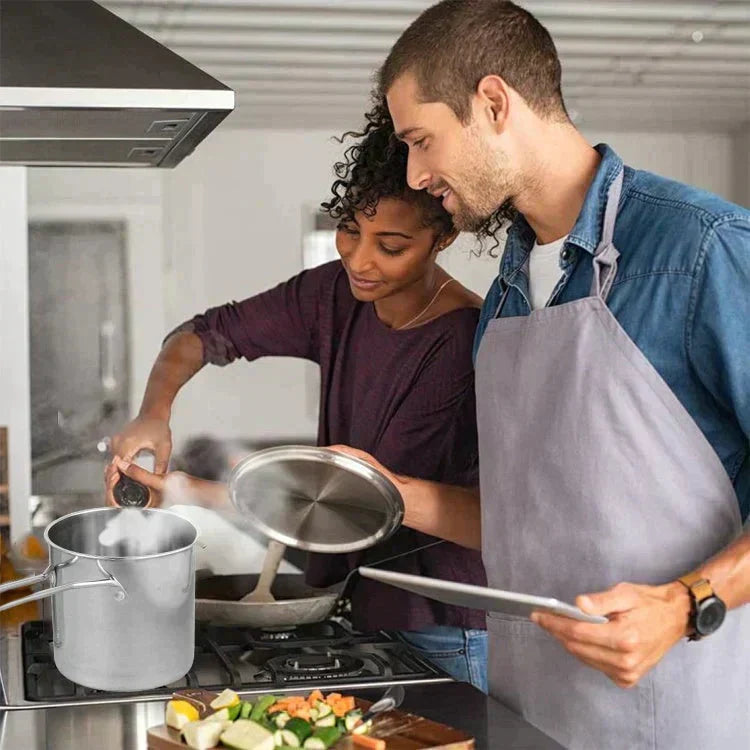 🥘 Multifunktionel Frituregryde i 304 Rustfrit Stål | Oliebesparende & Stænktæt