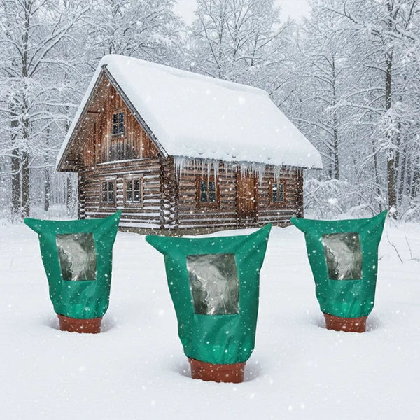 🌷 Vinterbeskyttelse til Planter | Frostsikker Plantepose med Lynlås & Snøre