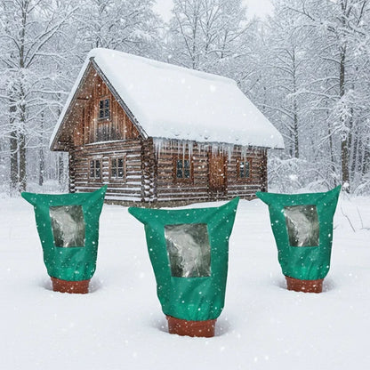 🌷 Vinterbeskyttelse til Planter | Frostsikker Plantepose med Lynlås & Snøre