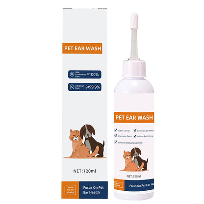 🐾 KØB 2, FÅ 1 GRATIS! ✨ Ørerens til kæledyr – Mild formel med beroligende aloe vera til hunde og katte, forebygger infektioner og dårlig lugt 🌿👂