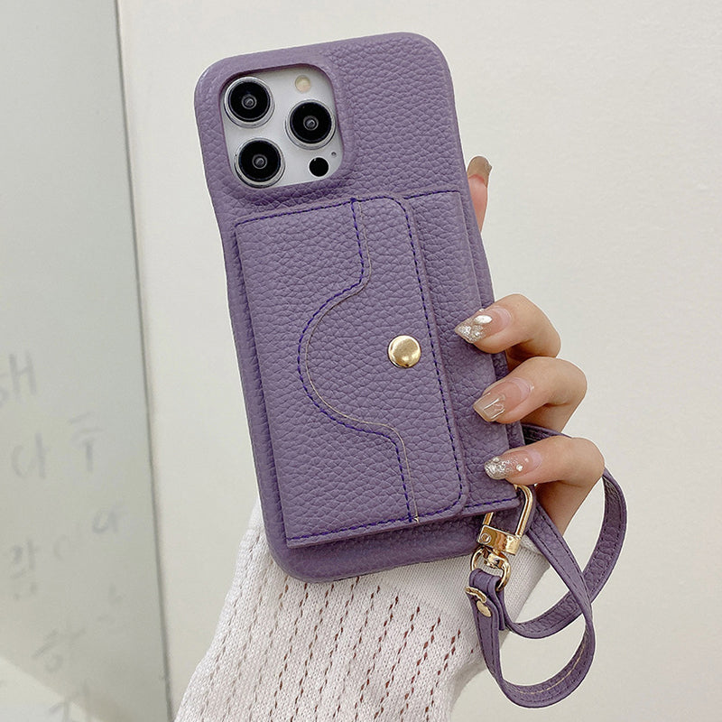 🔥📱 iPhone-cover til kvinder - med indbygget pung