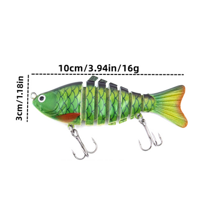 🐟 Multi-leddet bionisk svømmende fiskeagn – Realistisk bevægelse, attraktivt design & ideel til fangst af store fisk 🌊