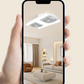 Loftsventilator med dobbelt hoved og LED-lys – moderne design med fjernbetjening til stue og soveværelse