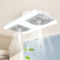 Loftsventilator med dobbelt hoved og LED-lys – moderne design med fjernbetjening til stue og soveværelse