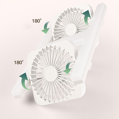 Loftsventilator med dobbelt hoved og LED-lys – moderne design med fjernbetjening til stue og soveværelse