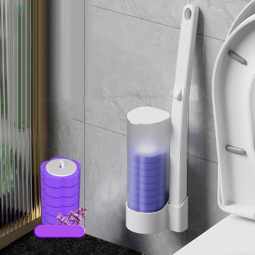 Sanitær ikke-bakteriel toiletbørste (inkl. 6-36 duftpuder)