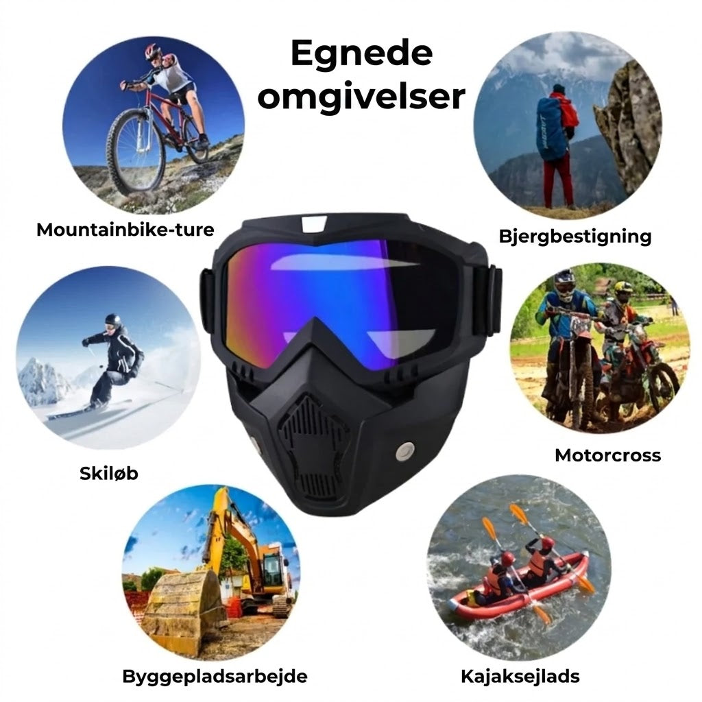 Ridsefast sportsmaske