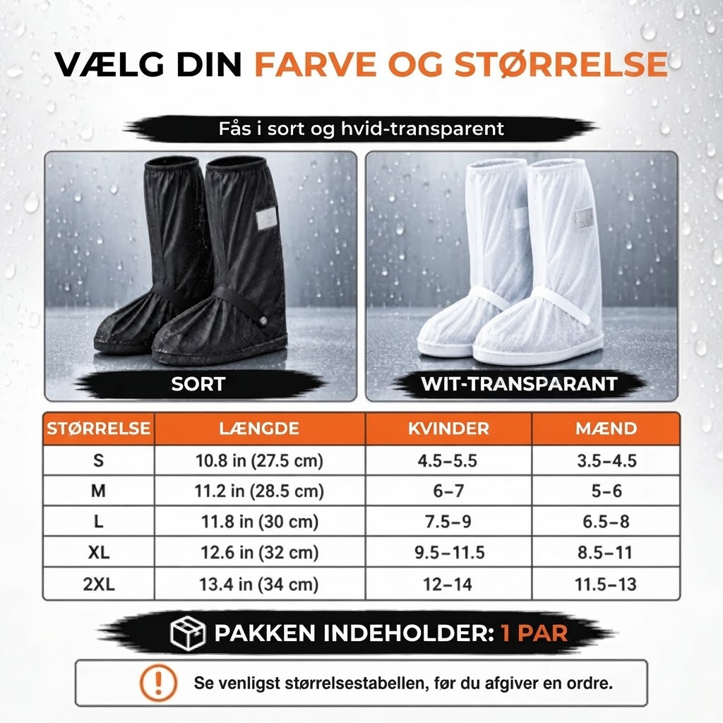 Vandtætte skoovertræk – 1 par