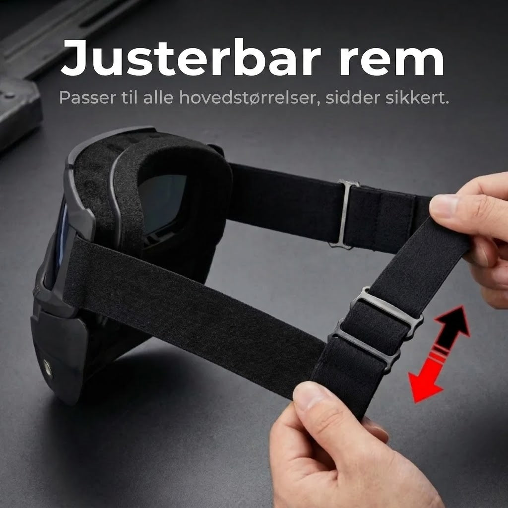 Ridsefast sportsmaske
